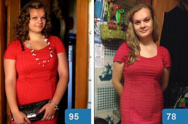 میگی ڈائیٹ پر 4 ہفتوں میں وزن کم کرنے سے پہلے اور بعد میں لڑکی